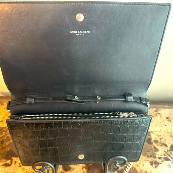 YSL Small Kate in Crocodile Embossed Leather - Picture 6 of 7